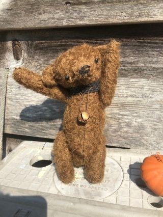 Primitive Halloween Fall Teddy Bear Ollie String Jointed 3