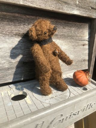 Primitive Halloween Fall Teddy Bear Ollie String Jointed 5