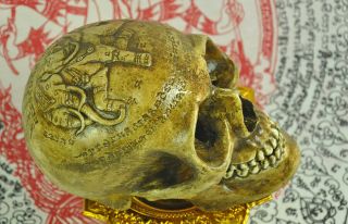 Ritual Skull Head God Elephant Tattoo Thai Amulet Talisman Magic Voodoo Occult