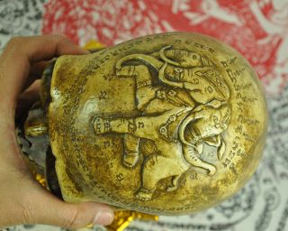 Ritual Skull Head God Elephant Tattoo Thai Amulet Talisman Magic Voodoo occult 4