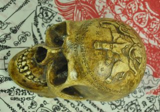 Ritual Skull Head God Elephant Tattoo Thai Amulet Talisman Magic Voodoo occult 6
