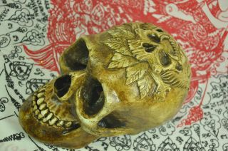 Ritual Skull Head Sak Yant Tattoo Thai Amulet Talisman Magical occult Fetish 10