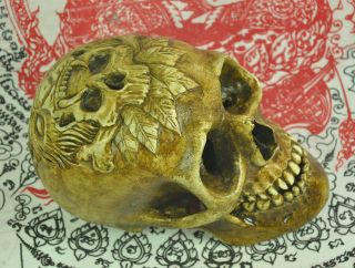 Ritual Skull Head Sak Yant Tattoo Thai Amulet Talisman Magical occult Fetish 11