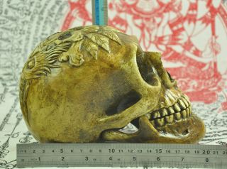 Ritual Skull Head Sak Yant Tattoo Thai Amulet Talisman Magical occult Fetish 12