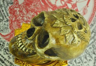 Ritual Skull Head Sak Yant Tattoo Thai Amulet Talisman Magical occult Fetish 3