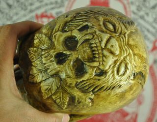 Ritual Skull Head Sak Yant Tattoo Thai Amulet Talisman Magical occult Fetish 4