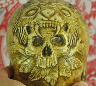 Ritual Skull Head Sak Yant Tattoo Thai Amulet Talisman Magical occult Fetish 9