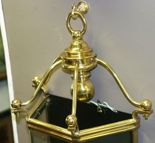 Large Solid Brass Indoor lantern 3 lights Wall Sconce 3