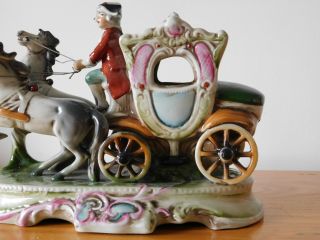 c.  19th - Antique German GDR Porcelain Horse Carriage Figure Figurine 9