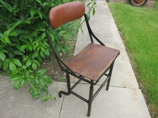 Vintage RARE Architect Industrial Drafting Desk Table Chair 2