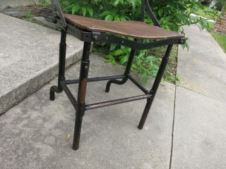 Vintage RARE Architect Industrial Drafting Desk Table Chair 4