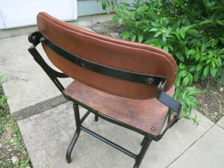 Vintage RARE Architect Industrial Drafting Desk Table Chair 6