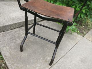 Vintage RARE Architect Industrial Drafting Desk Table Chair 7