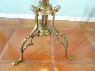 ANTIQUE VINTAGE ENGLISH BRASS CLOTHING / PANTS VALET STAND / EARLY 1900 ' s 4