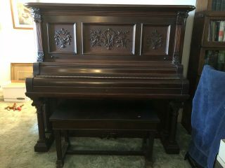 Vintage piano,  1901 conover cabinet grand 9
