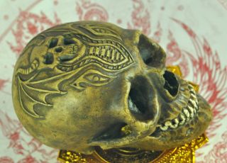 Ritual Skull Head Tattoo Thai Amulet Talisman Magic Mystic Voodoo Occult Shaman