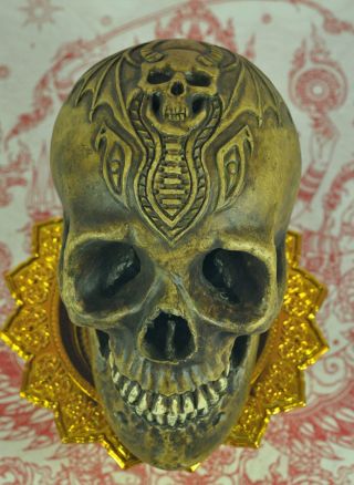 Ritual Skull Head Tattoo Thai Amulet Talisman Magic mystic Voodoo occult Shaman 2