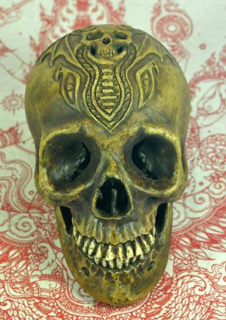 Ritual Skull Head Tattoo Thai Amulet Talisman Magic mystic Voodoo occult Shaman 5