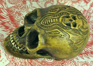 Ritual Skull Head Tattoo Thai Amulet Talisman Magic mystic Voodoo occult Shaman 6