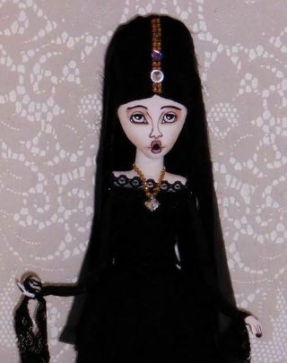 Primitive Folk Art Ghost Doll Psychic Witch Halloween Ooak By Maddys Treasures