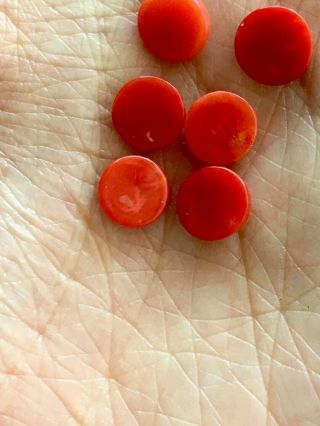 Antique old stock natural red coral cabochons other amber turquoise 4