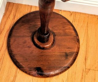 Vintage Ethan Allen Wood Plant Stand Round End Table Colonial 7