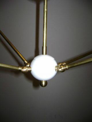 4 - Ball GLOBE Adjustable CEILING LIGHT or WALL SCONCE Mid Century DECO Atomic 50s 11