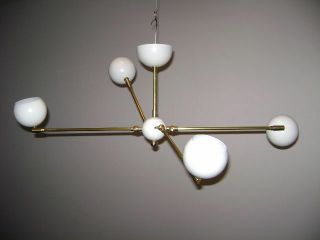 4 - Ball Globe Adjustable Ceiling Light Or Wall Sconce Mid Century Deco Atomic 50s