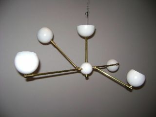 4 - Ball GLOBE Adjustable CEILING LIGHT or WALL SCONCE Mid Century DECO Atomic 50s 4