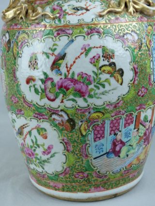 A CHINESE PORCELAIN FAMILLE ROSE BALUSTER VASE 19TH CENTURY CANTONESE 6