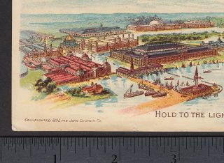 Everett Piano 1892 Chicago Exposition WCE Uncle Sam HTL novelty Advertising Card 8
