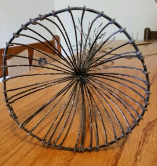 Vintage Wire Metal Primitive Jewelry Necklace Holder Rack Display Stand Old 10