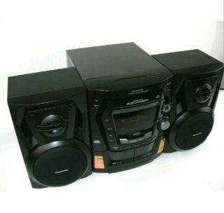 Panasonic SA - AK100 AM/FM Tuner DUAL CASSETTE DECK & 5 CD Boombox (WITH REMOTE) 2