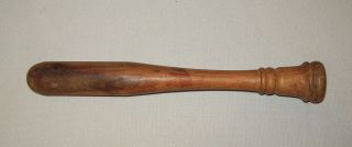Antique Vtg Late 18th Early 19th C Turned Wooden Muddler Swizzle Toddy Stick 3