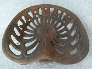 134.  Antique Vintage Cast Iron Tractor Seat Jarmin Haseley