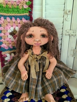 Primitive FoLk ArT Doll 14 Inches Hand Painted OOAK Country 2