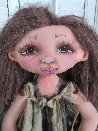 Primitive FoLk ArT Doll 14 Inches Hand Painted OOAK Country 3
