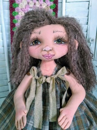 Primitive FoLk ArT Doll 14 Inches Hand Painted OOAK Country 5