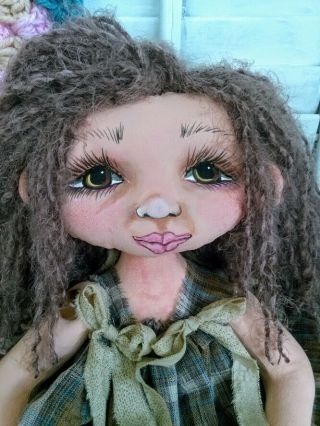 Primitive FoLk ArT Doll 14 Inches Hand Painted OOAK Country 8