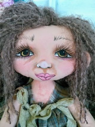 Primitive FoLk ArT Doll 14 Inches Hand Painted OOAK Country 9