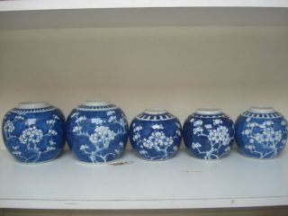 Stunning 2xchinese 19th Century Qing Ginger Large Jar And 3republic Period Jars
