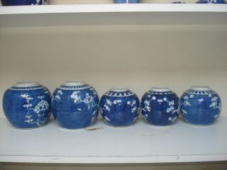 stunning 2xchinese 19th century qing ginger large jar and 3republic period jars 3