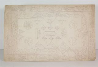 1840s Hand Drawn Calligraphy American Trivia / Q&a Style Board Game Game Board