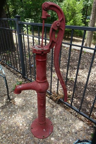 Antique water pump / hand water well pump / red jacket pump 3