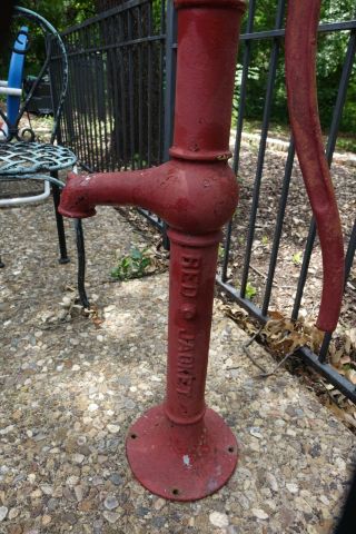 Antique water pump / hand water well pump / red jacket pump 5