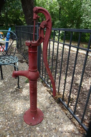 Antique water pump / hand water well pump / red jacket pump 6