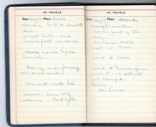 1932 Handwritten Trip Diary to France Simpson Bridgeport CT Asbestos Lawsuit 6