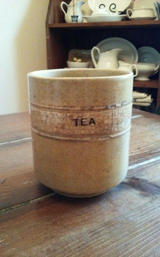 Antique Yellow Ware Tea Crock