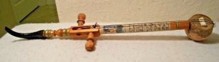 Antique Musical Instrument 1 String Handmade Folk Art Queen Cleopatra Ceremony