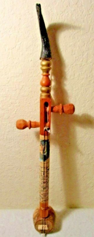 Antique Musical Instrument 1 String handmade Folk Art Queen Cleopatra Ceremony 3